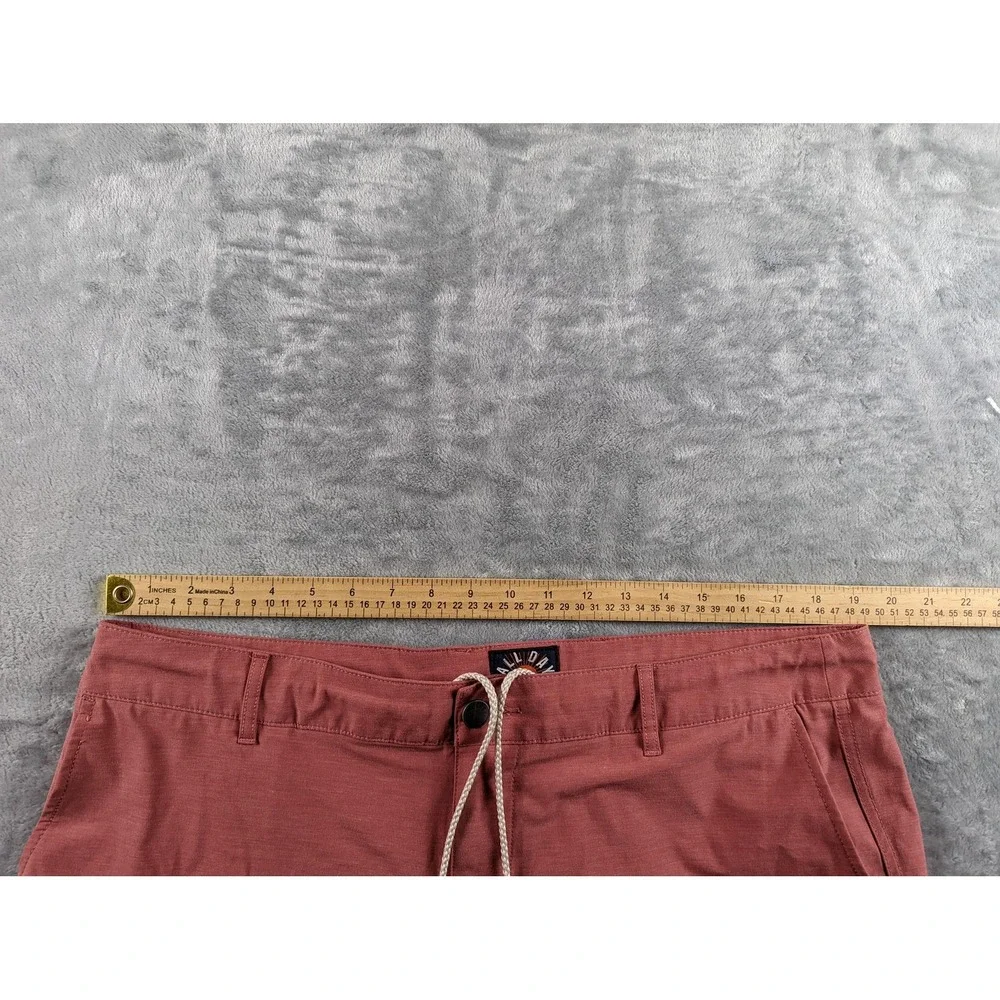 Faherty All Day Shorts Men 36 Red Pink Drawstring Stretch 9